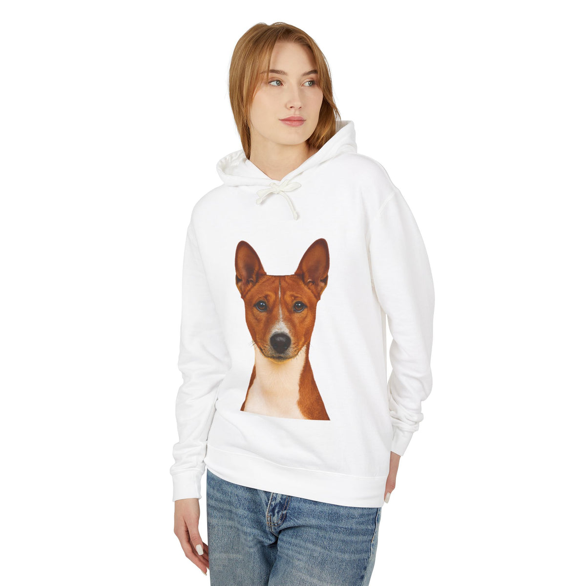 Basenji Head Unisex Lightweight Hoodie