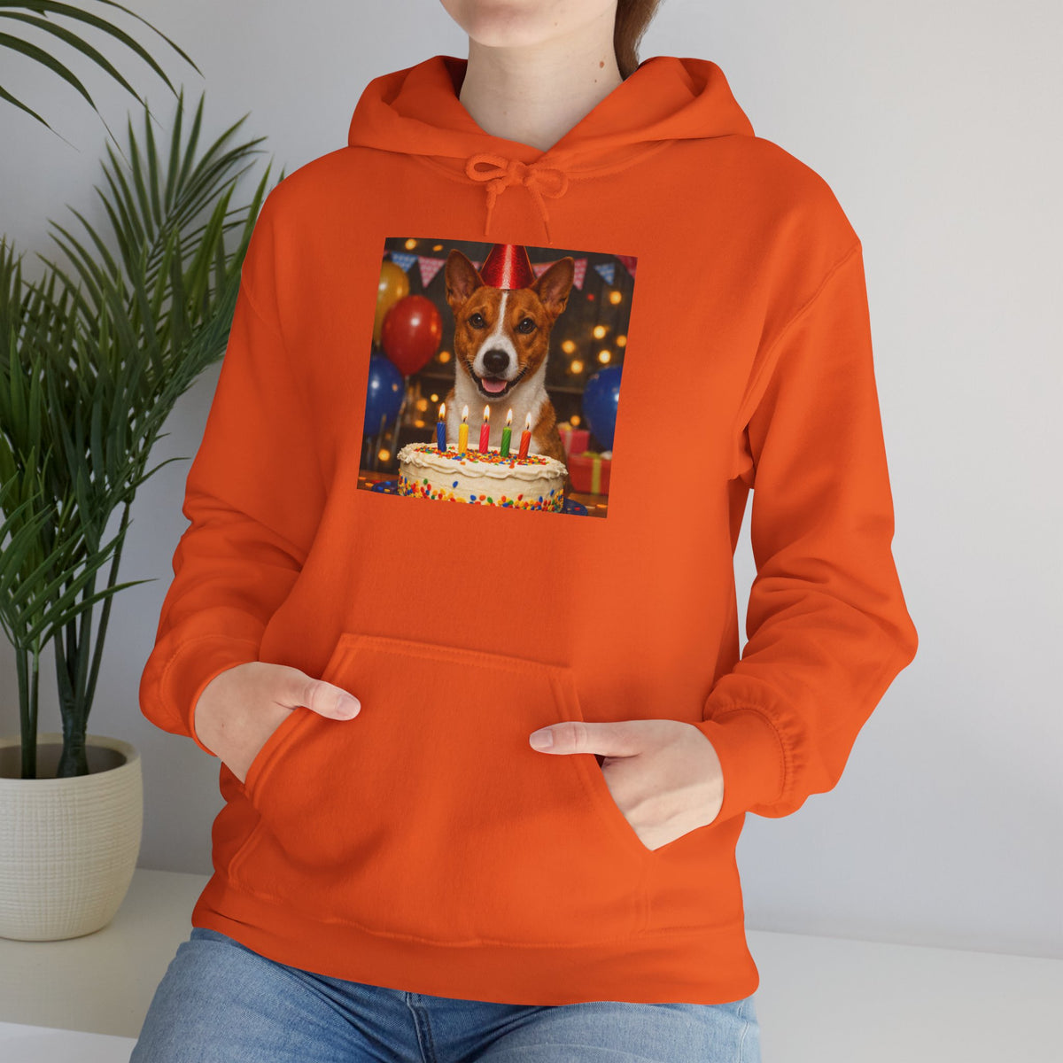 Birthday Buddy Basenji Unisex Hoodie