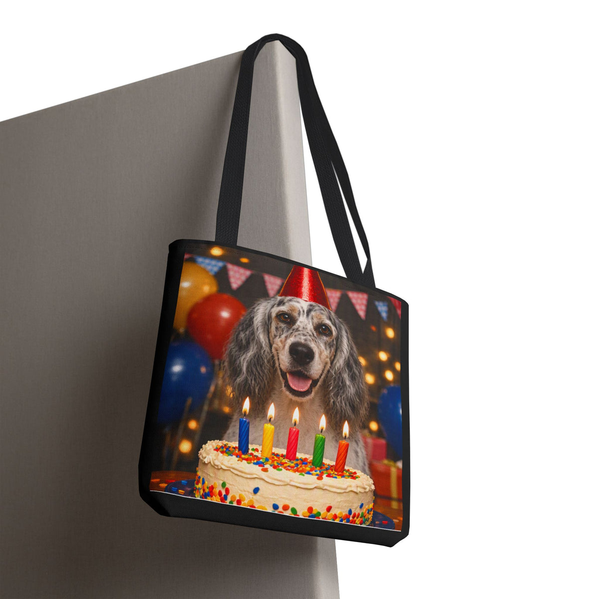 Birthday Buddy English Setter Tote Bag