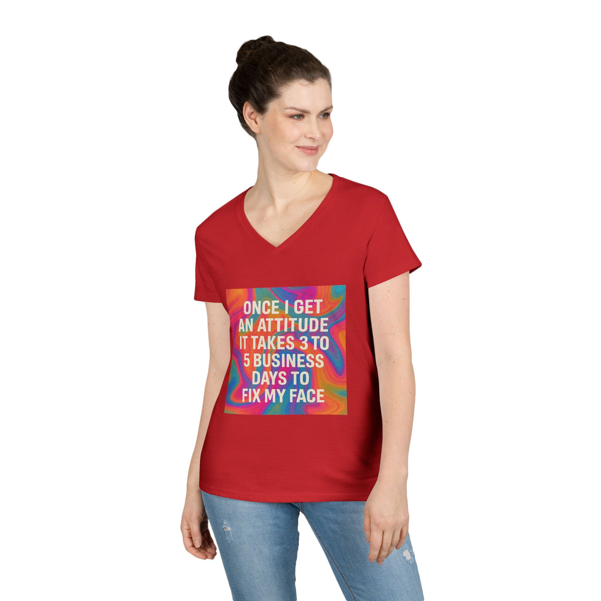 Fix My Face Women's V-Neck Tee