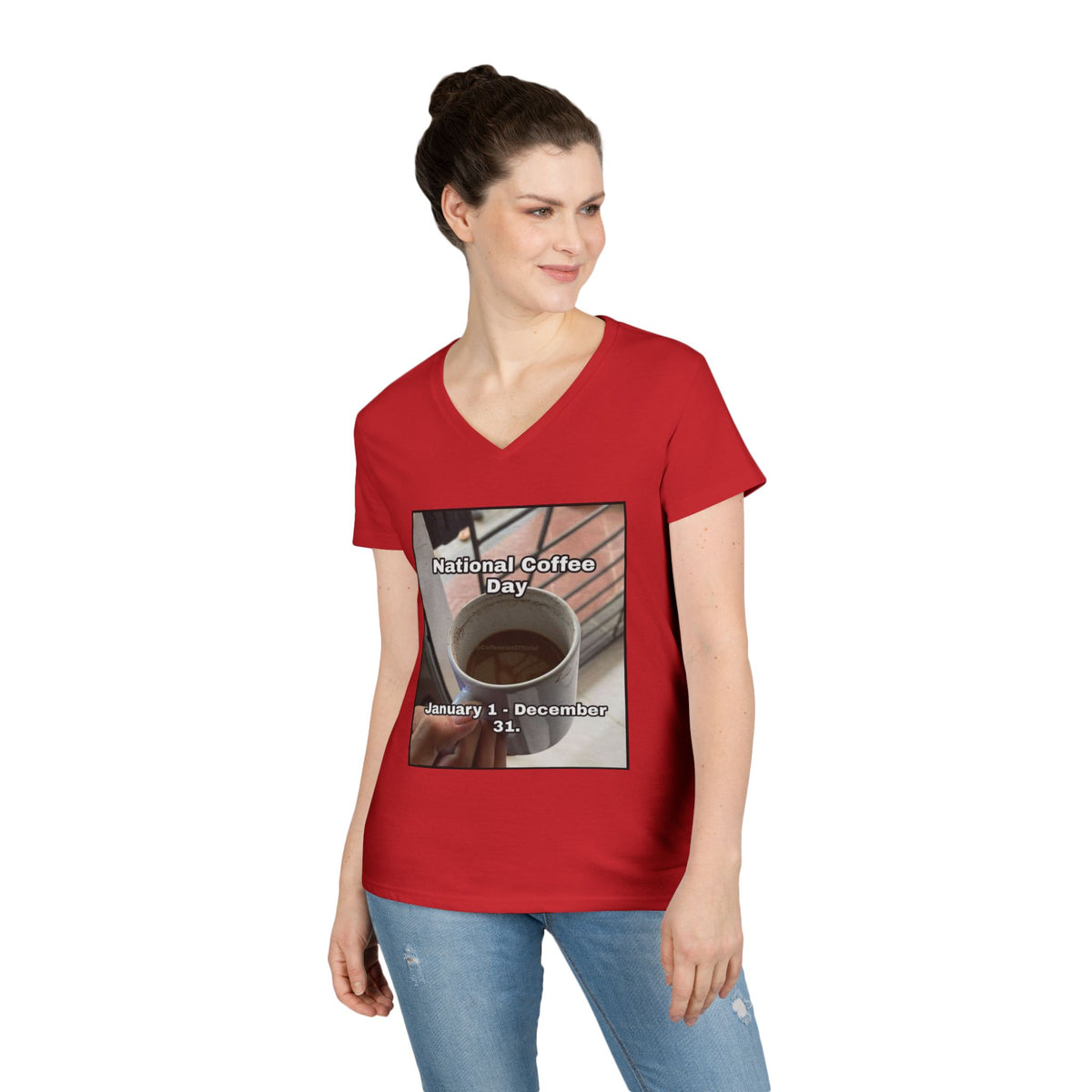 National Coffee Day Women's V-Neck Tee