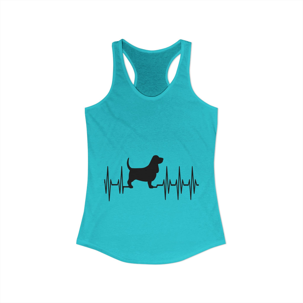 My Heart Beats For Bassets Women's Racerback Tank