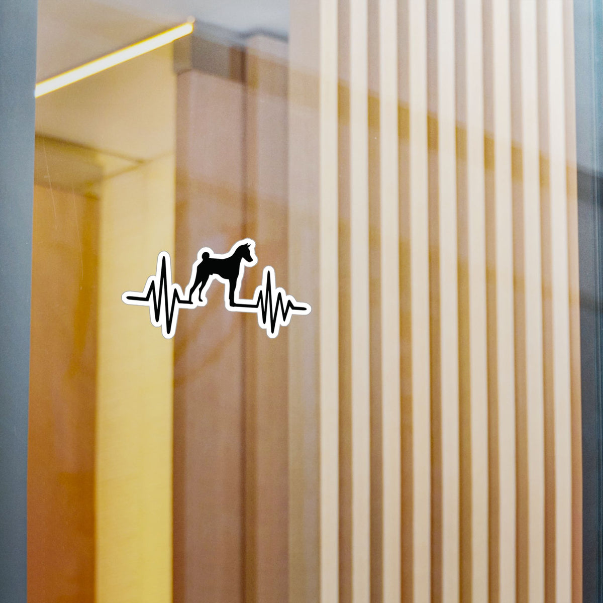 My Heart Beats For Basenjis Vinyl Decal