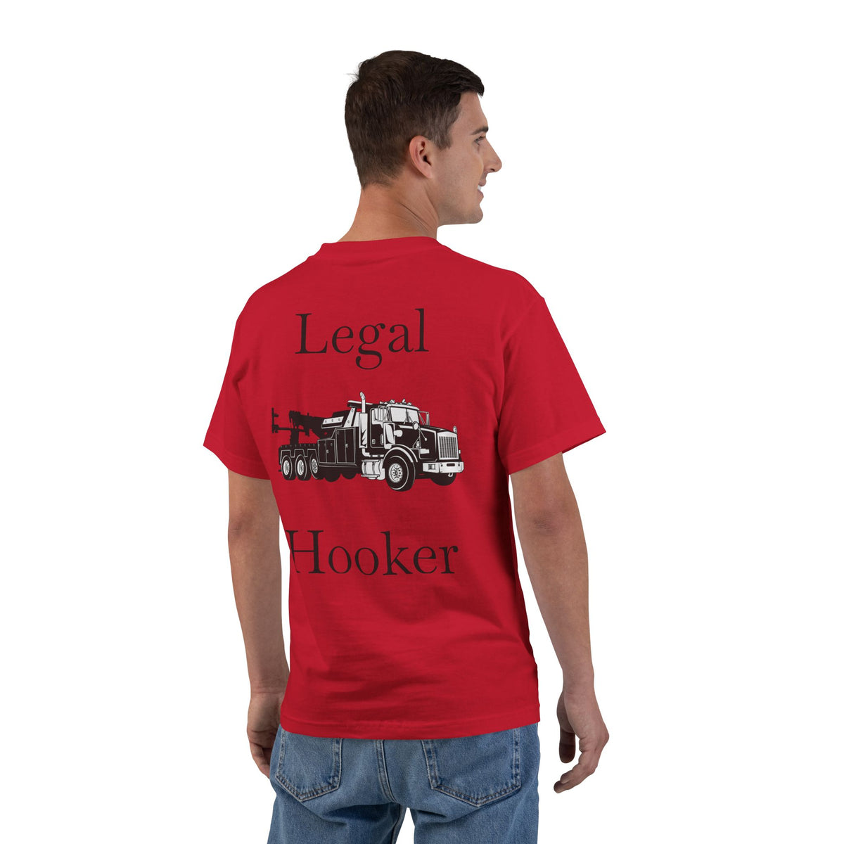 Legal H**ker Heavy Tow Truck Men's Short-Sleeve Crewneck Tee