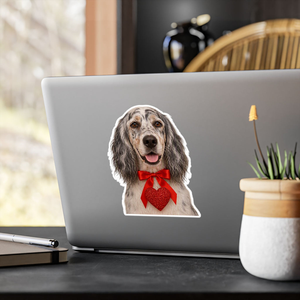 Cupid's Companion English Setter Vinyl Decal
