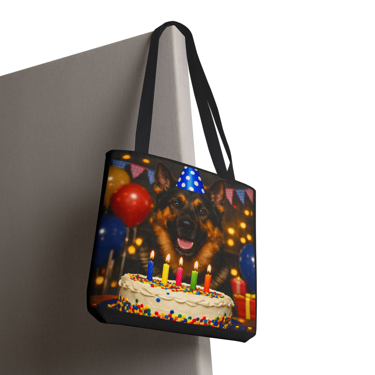 Birthday Buddy German Shepherd Tote Bag