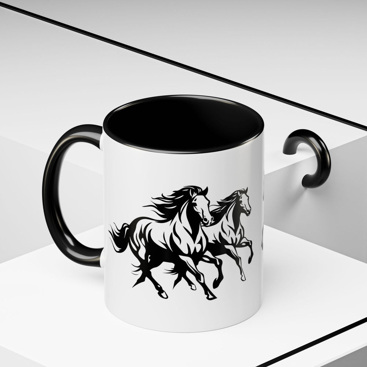 Horsin' Around 2-Tone Coffee Mug