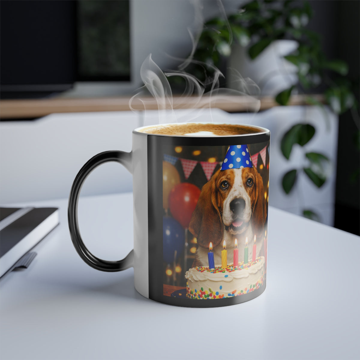 Birthday Buddy Basset Color Changing Mug