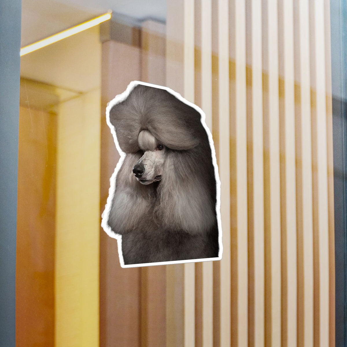 Poodle Head Vinyl Decal