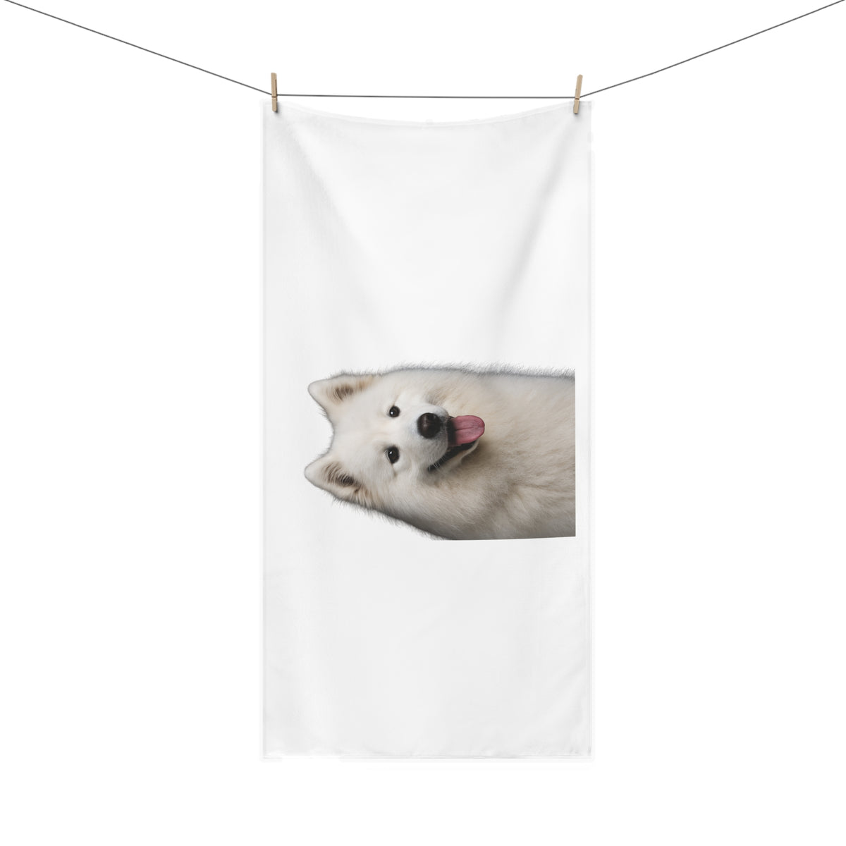 Samoyed Head Mink-Cotton Beach Towel