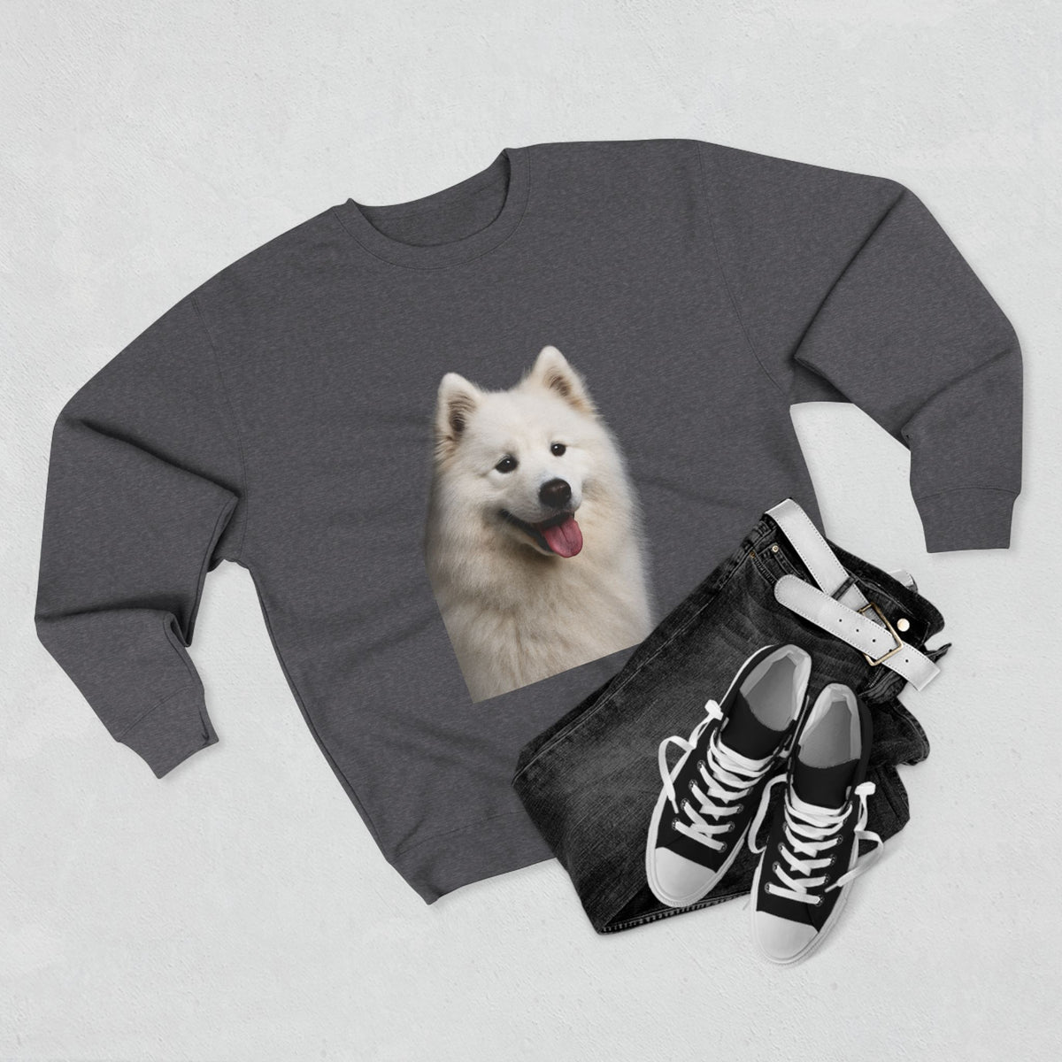 Samoyed Head Unisex Crewneck Sweatshirt
