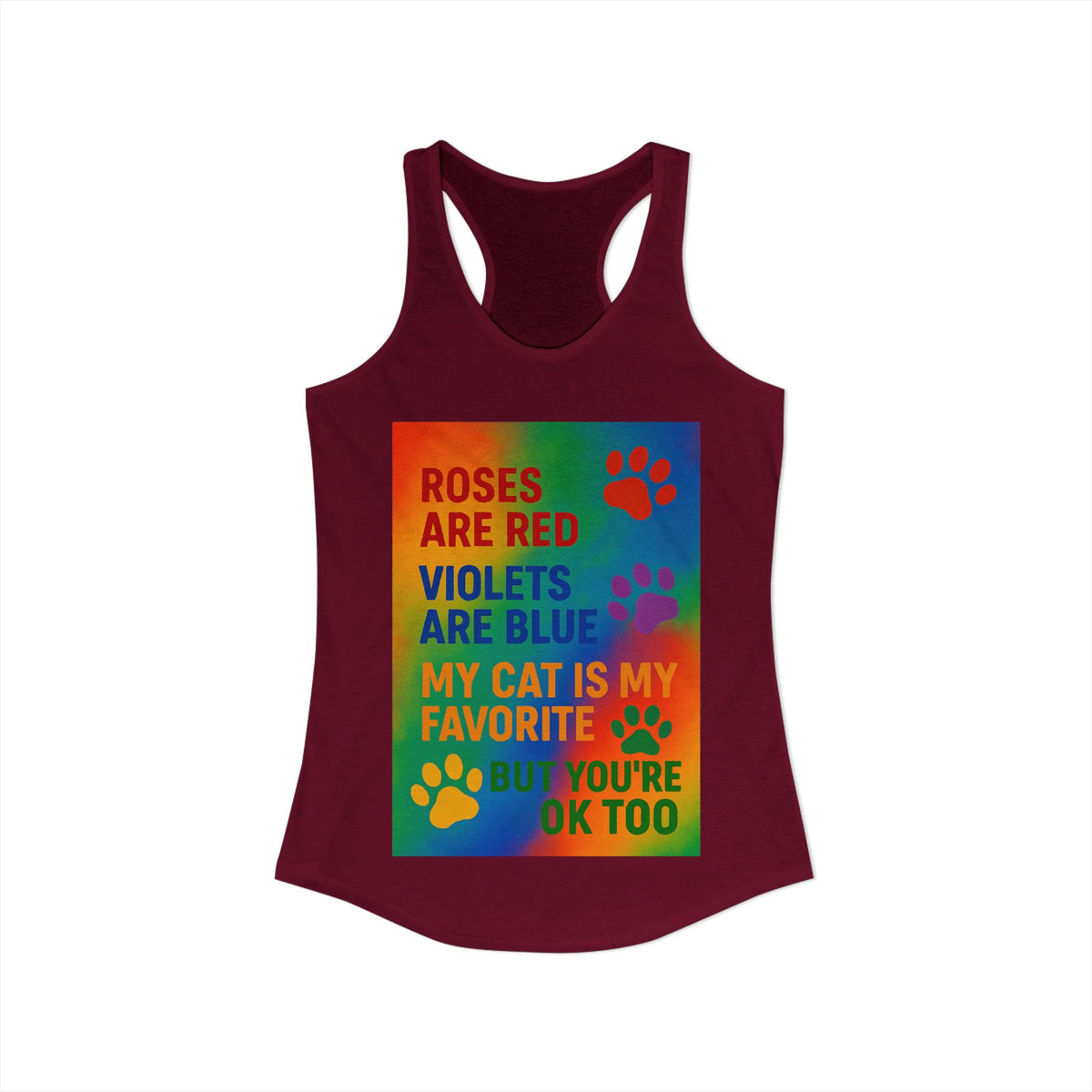 Roses Are Red Cat Women's Racerback Tank
