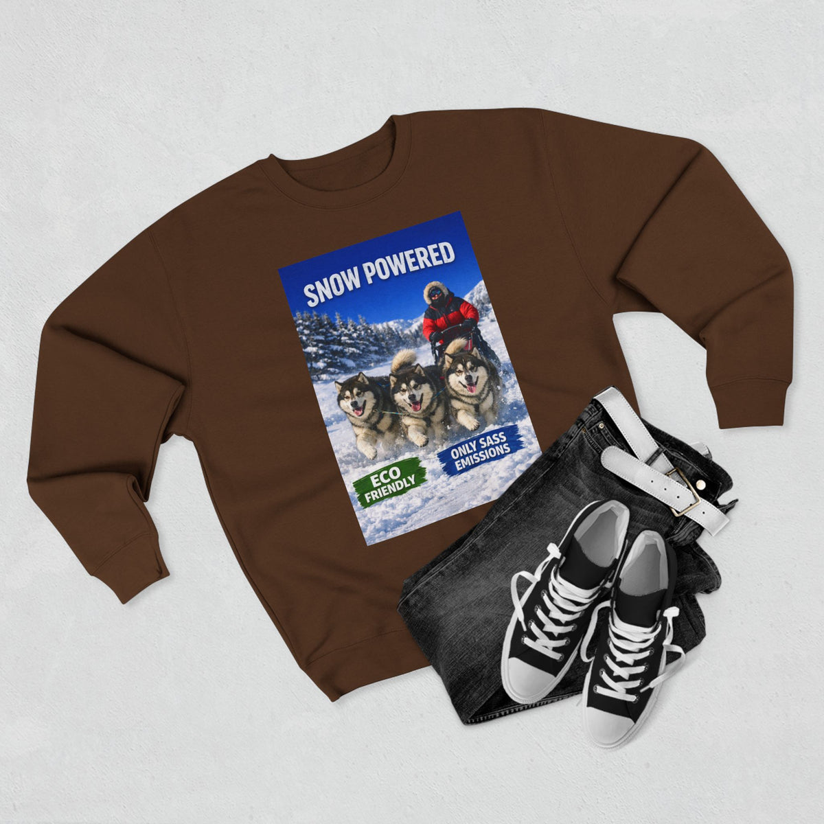 Snow Powered Unisex Crewneck Sweatshirt