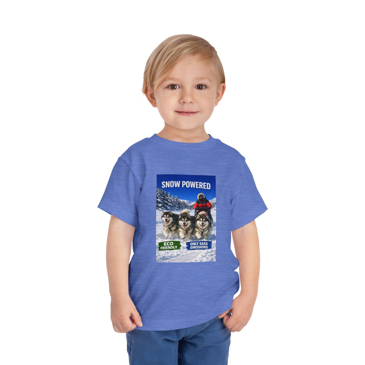 Snow Powered Toddler Unisex Short Sleeve Crewneck Tee