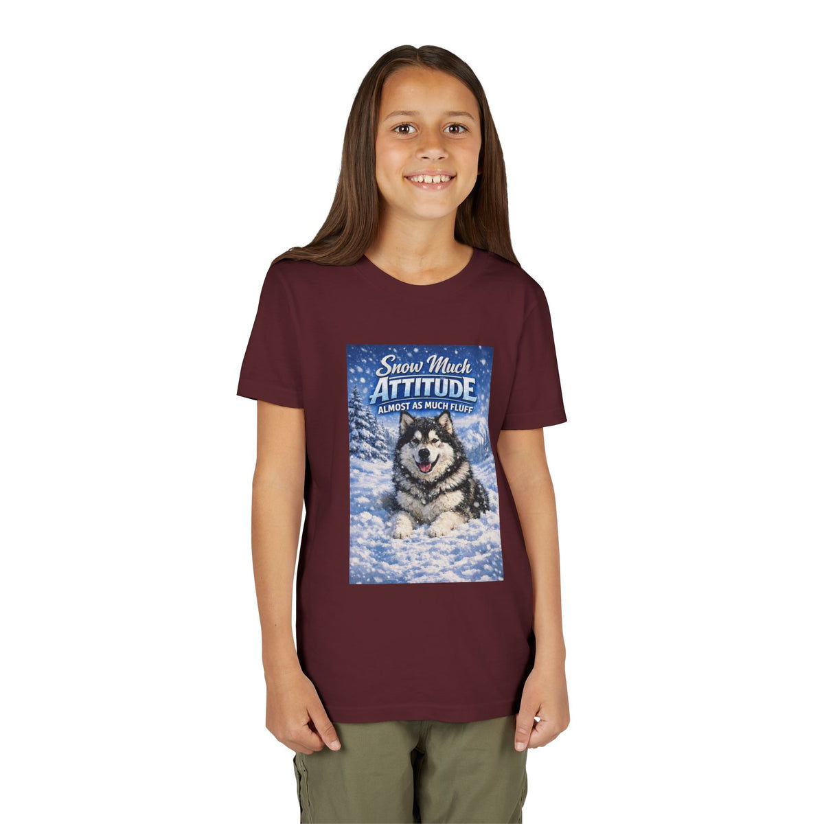 Snow Much Attitude Youth Unisex Short Sleeve Crewneck Tee