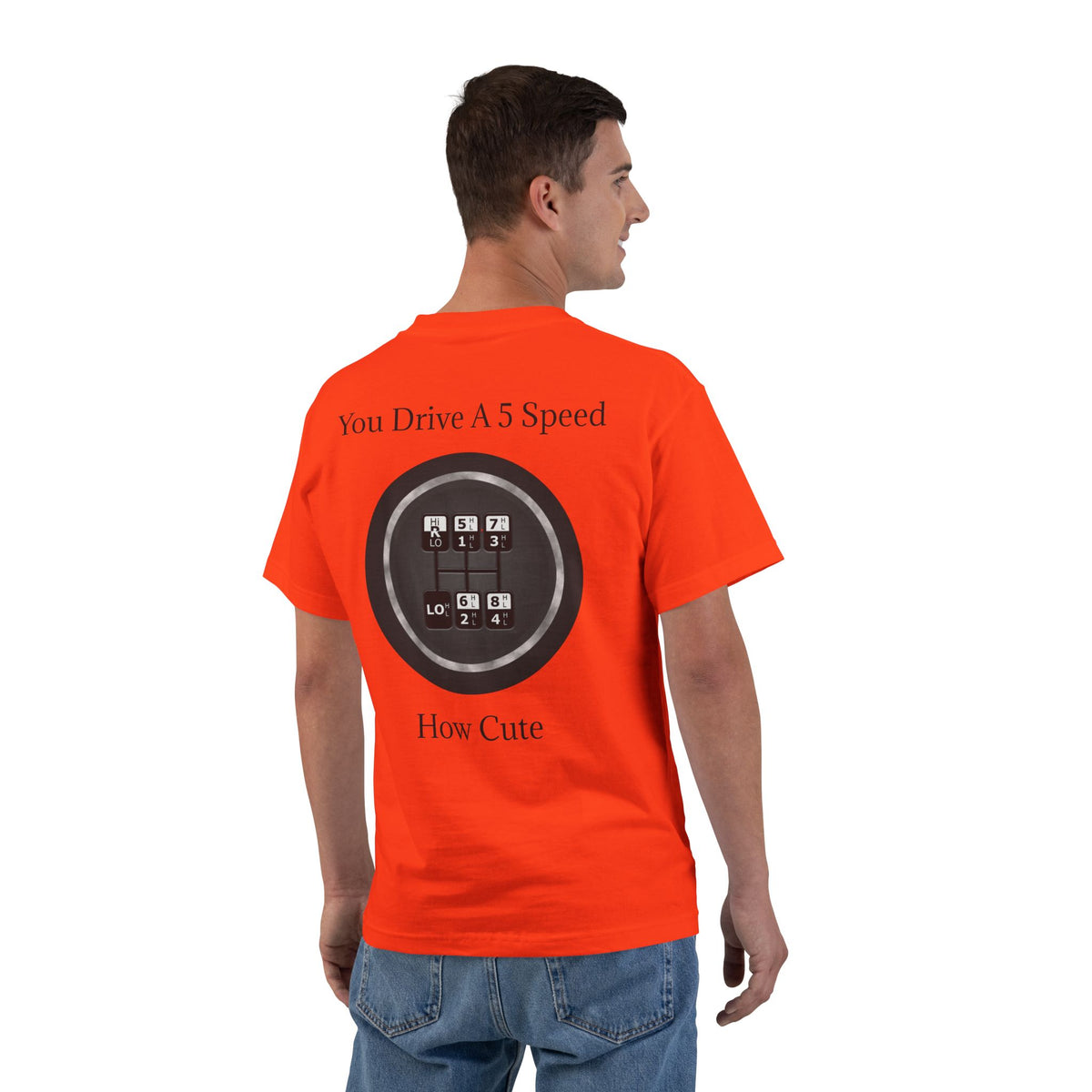 5 Speed How Cute Men's Short-Sleeve Crewneck Tee
