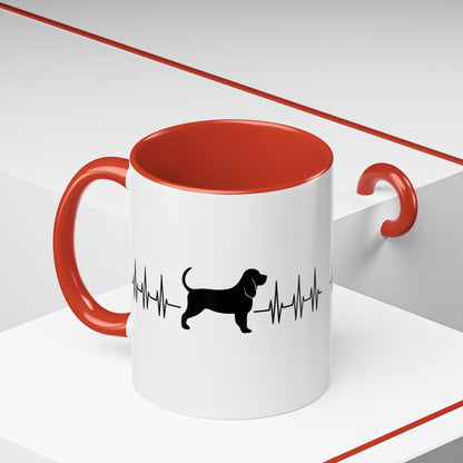 My Heart Beats For Bloodhounds 2-Tone Coffee Mug
