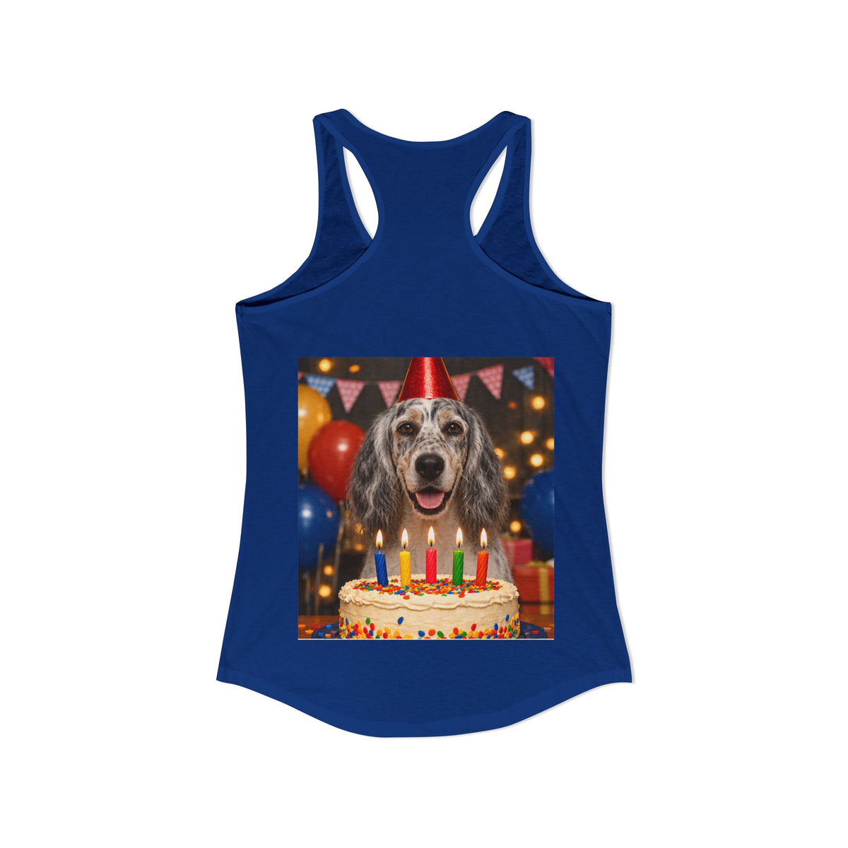 Birthday Buddy English Setter Women's Racerback Tank