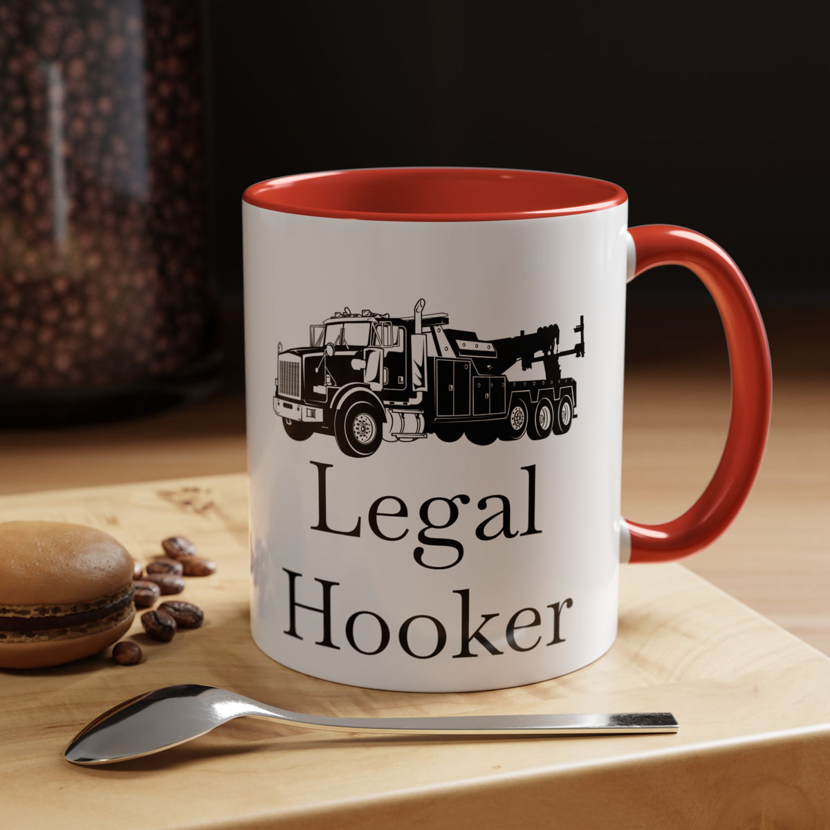 Legal H**ker Heavy Tow Truck 2-Tone Coffee Mug