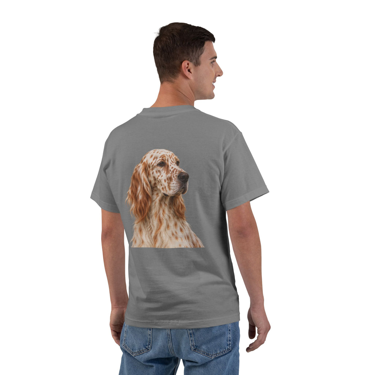 English Setter Head Men's Short-Sleeve Crewneck Tee