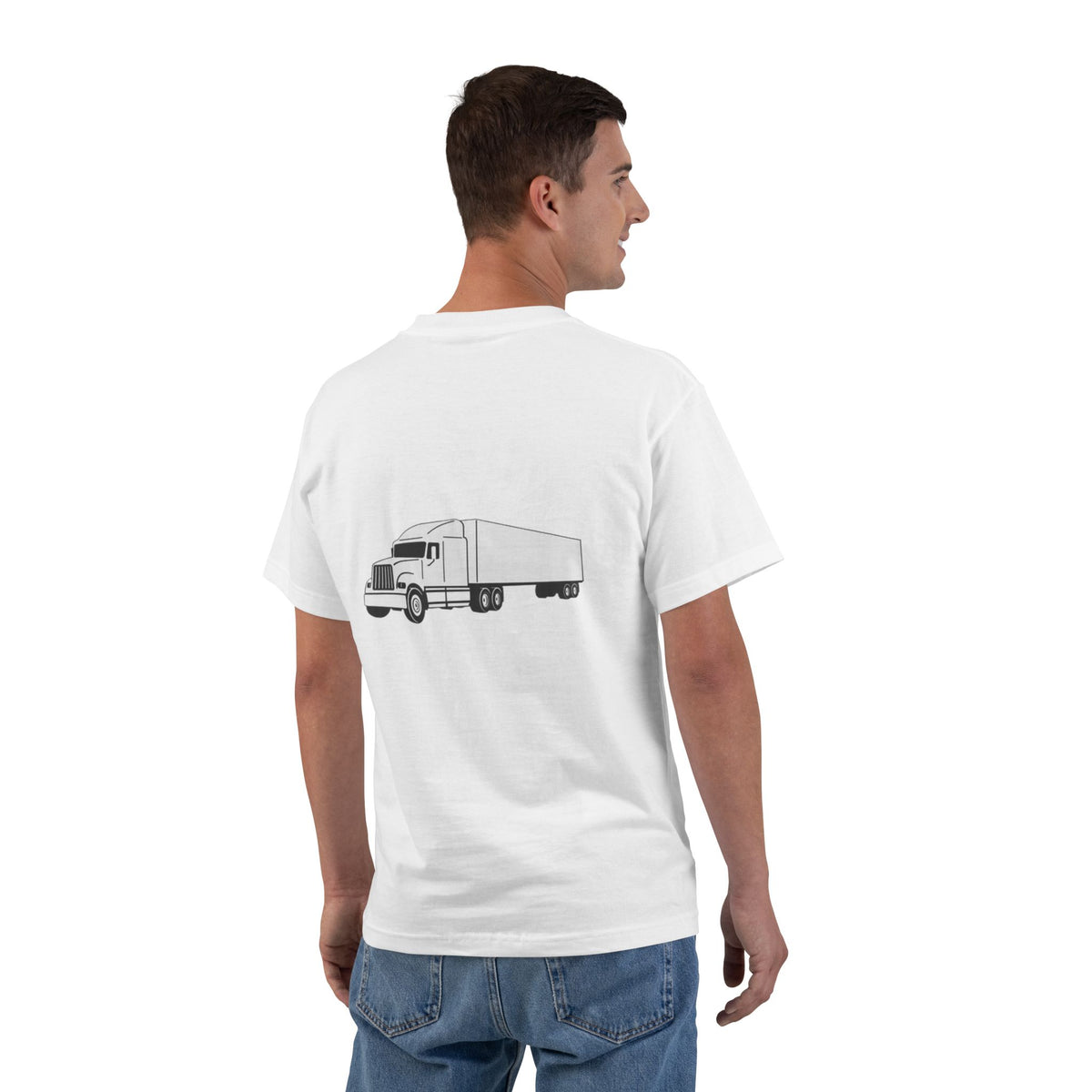 Semi Truck Men's Short-Sleeve Crewneck Tee