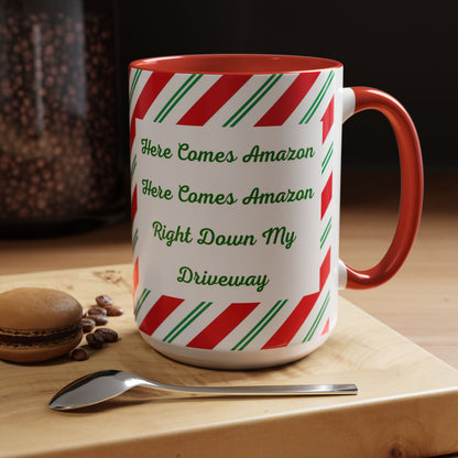 Here Comes Amazon 2-Tone Coffee Mug