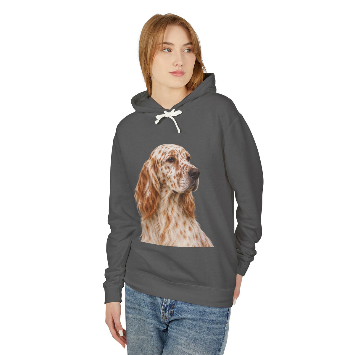 English Setter Head Unisex Lightweight Hoodie