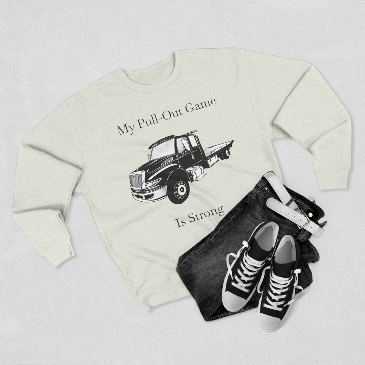 Pull Out Flatbed Tow Truck Unisex Crewneck Sweatshirt
