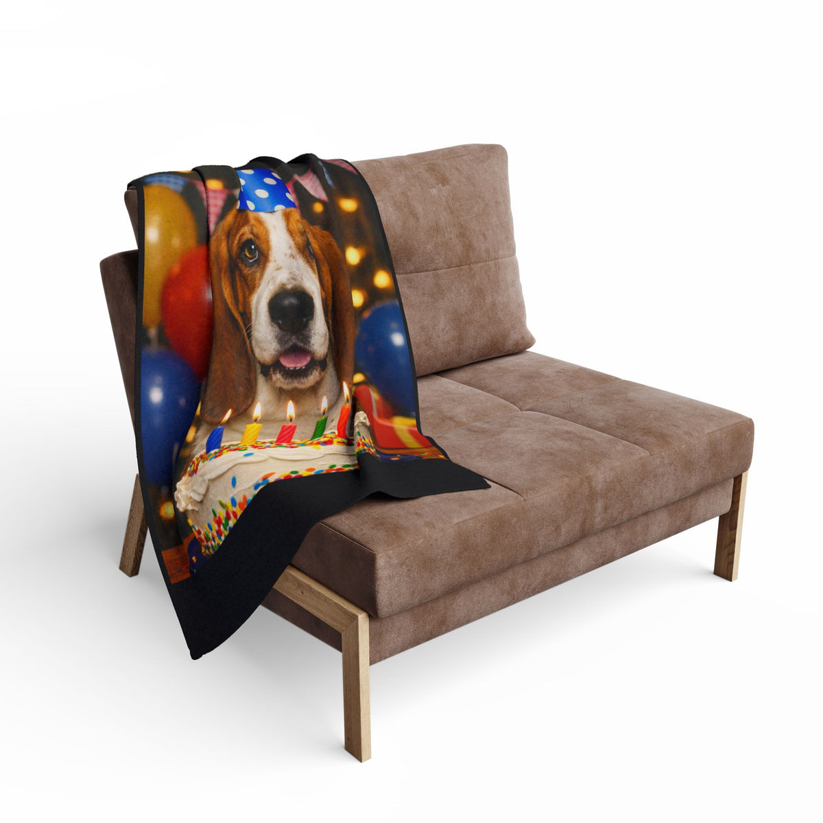 Birthday Buddy Basset Arctic Fleece Blanket