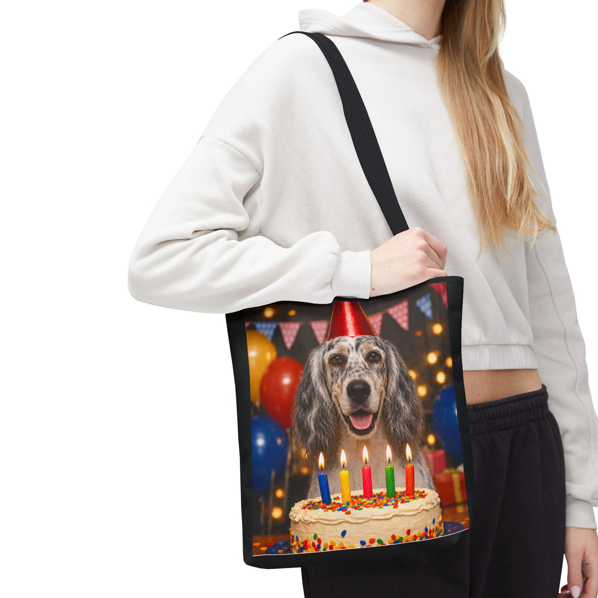 Birthday Buddy English Setter Tote Bag