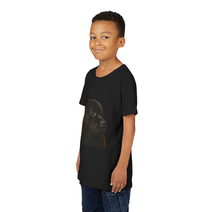 Newfie Head Youth Unisex Short Sleeve Crewneck Tee