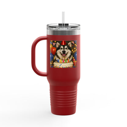 Birthday Buddy Malamute Insulated Travel Mug
