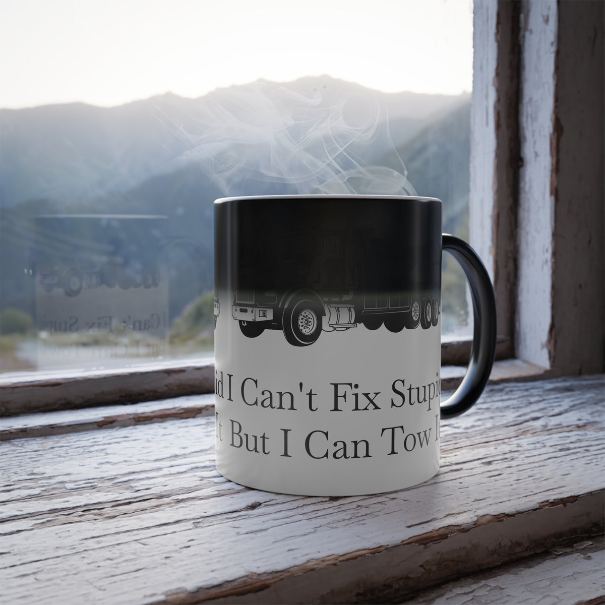 I Can't Fix Stupid Heavy Tow Truck Color Changing Mug
