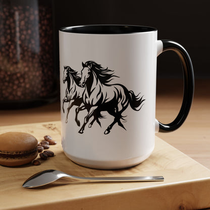 Horsin' Around 2-Tone Coffee Mug