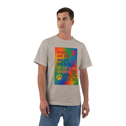 Roses Are Red Cat Men's Short-Sleeve Crewneck Tee