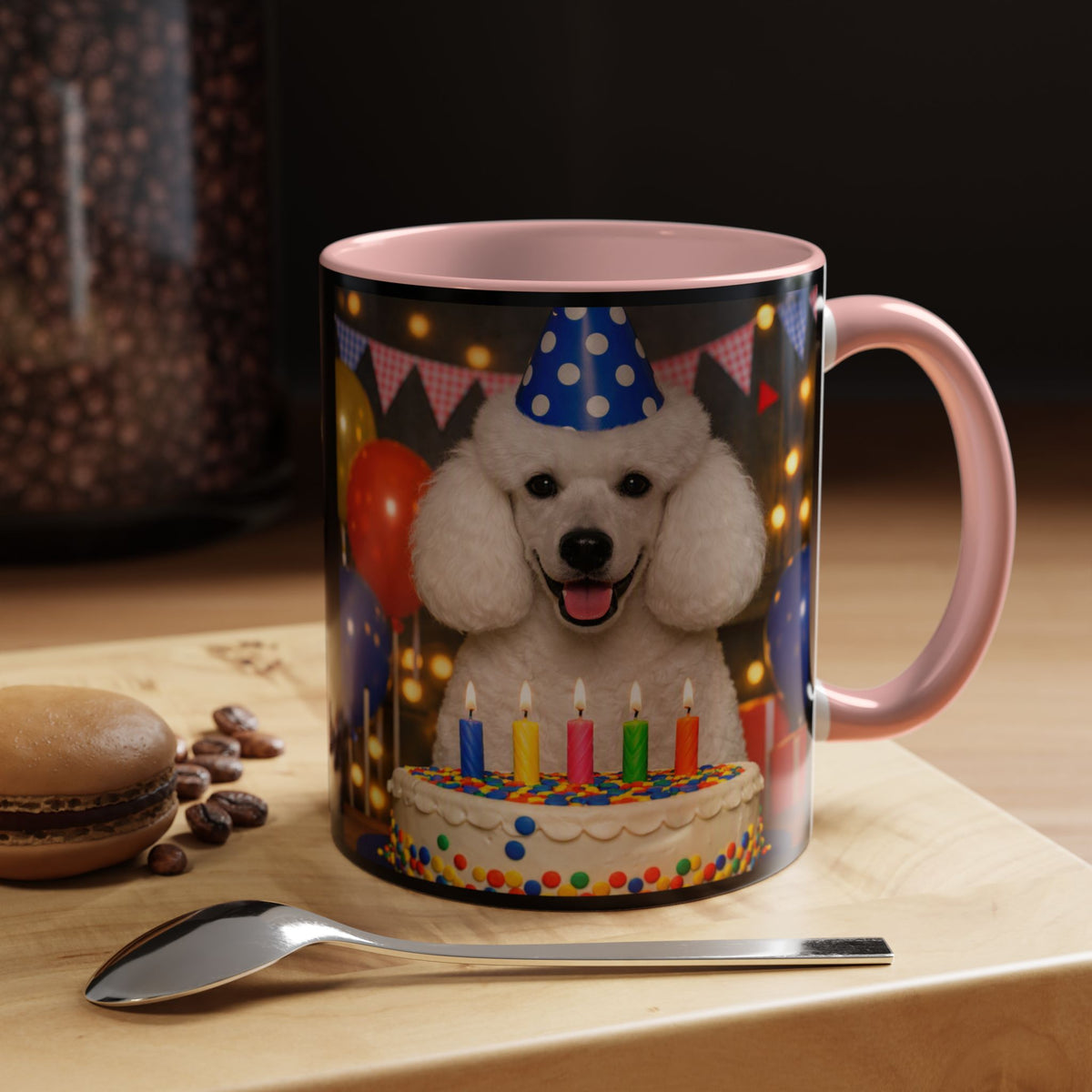 Birthday Buddy Poodle 2-Tone Coffee Mug