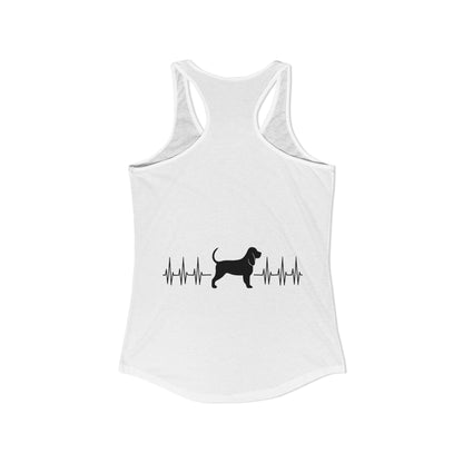 My Heart Beats For Bloodhounds Women's Racerback Tank