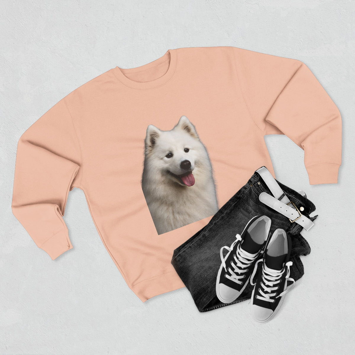 Samoyed Head Unisex Crewneck Sweatshirt