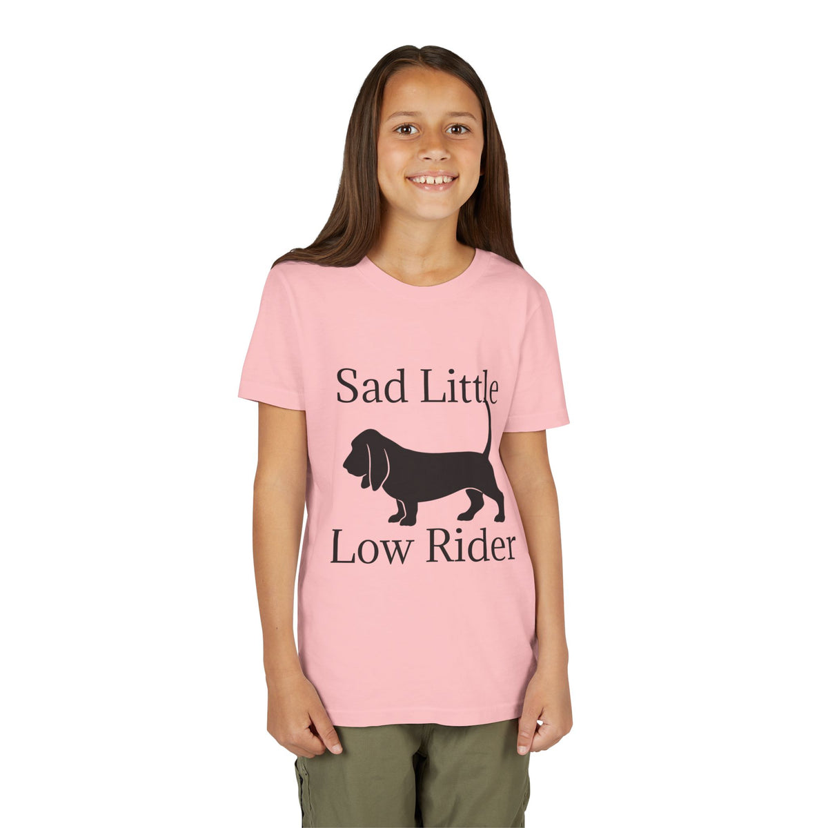 Sad Little Low Rider Youth Unisex Short Sleeve Crewneck Tee