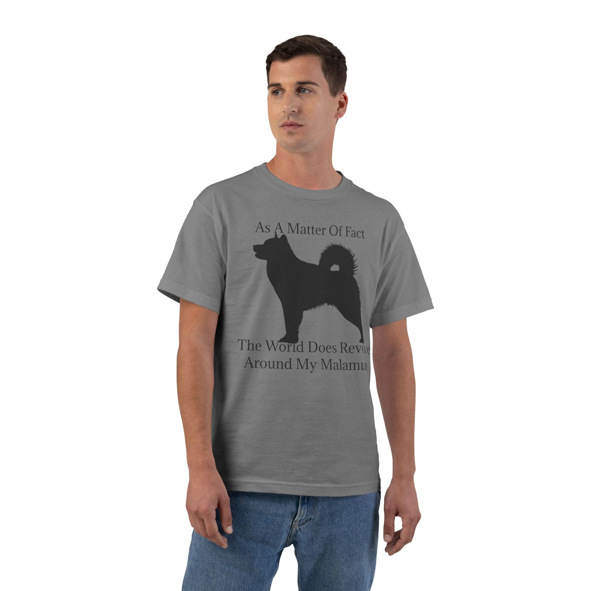 Matter Of Fact Malamute Men's Short-Sleeve Crewneck Tee