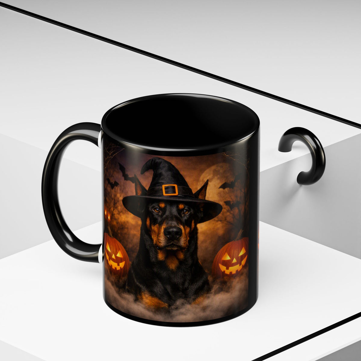 Witch Hat Pack Doberman 2-Tone Coffee Mug