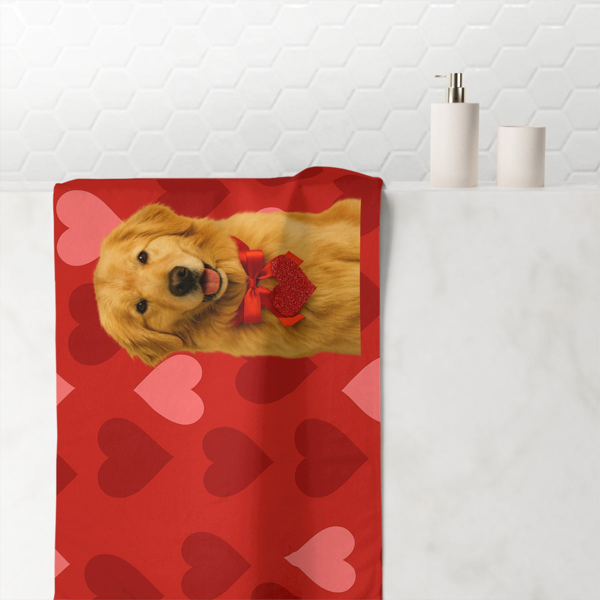 Cupid's Companion Golden Mink-Cotton  Beach Towel