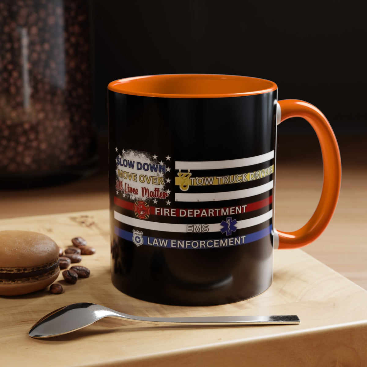 Slow Down Move Over Flag 2-Tone Coffee Mug