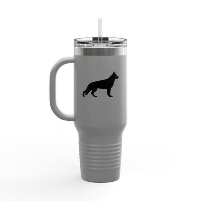 German Shepherd Silhouette Insulated Travel Mug