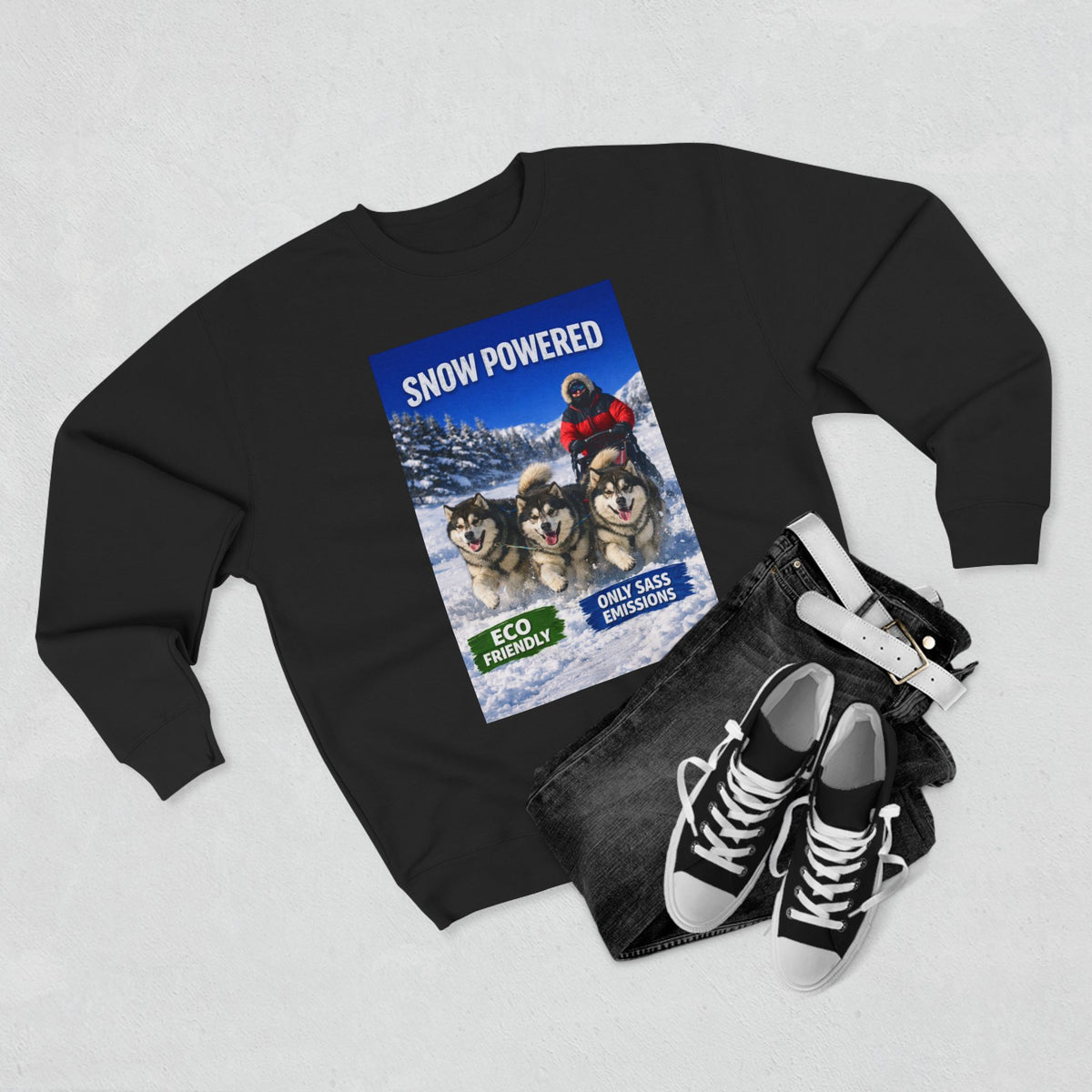 Snow Powered Unisex Crewneck Sweatshirt