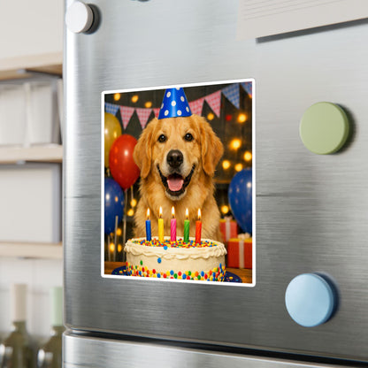 Birthday Buddy Golden Vinyl Decal