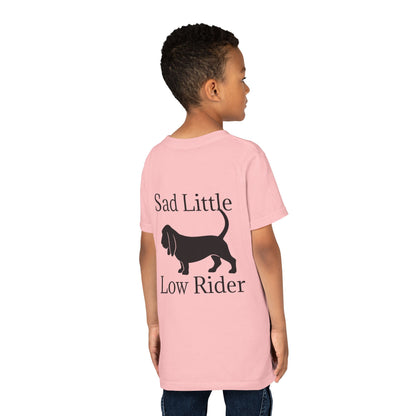 Sad Little Low Rider Youth Unisex Short Sleeve Crewneck Tee