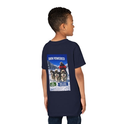 Snow Powered Youth Unisex Short Sleeve Crewneck Tee