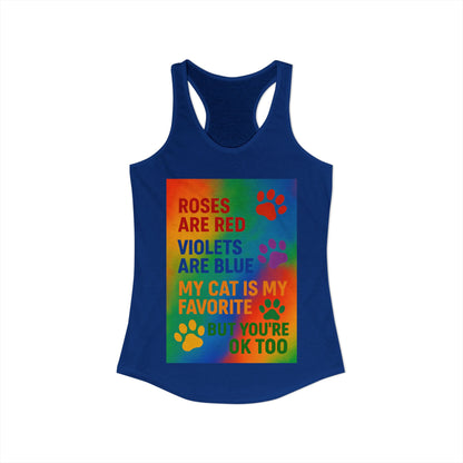 Roses Are Red Cat Women's Racerback Tank