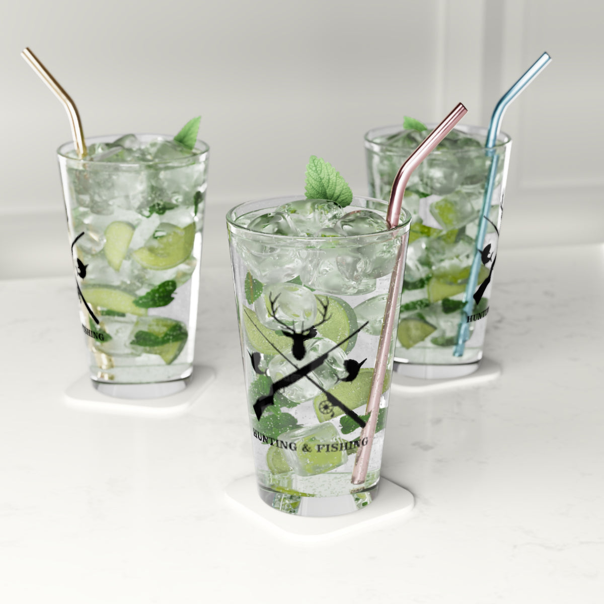 Hunting/Fishing Drinking Glass
